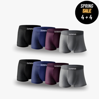 DAMNMAN Bamboo Boxers 4-Pack | Get 4 Extra FREE